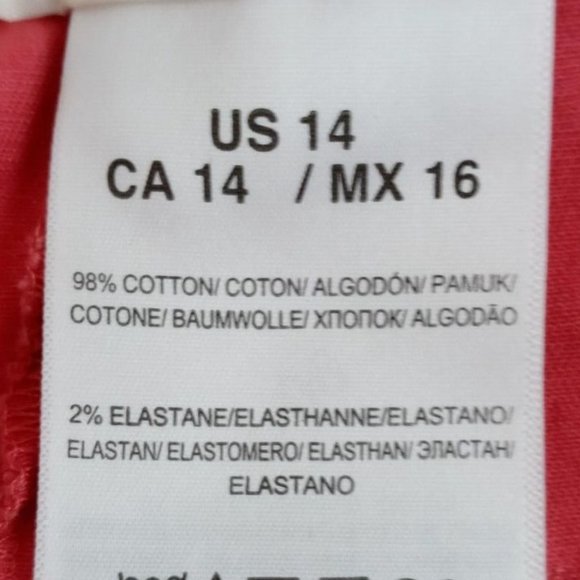 NWT Dockers Truly Slimming Soft Short Women's Salmon Pink Shorts With Belt 14 - Picture 8 of 9